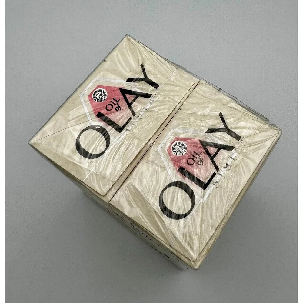 Vintage 1990 Oil of Olay White Bath Bars Sealed 2-Pack 4.75oz Prop Collector